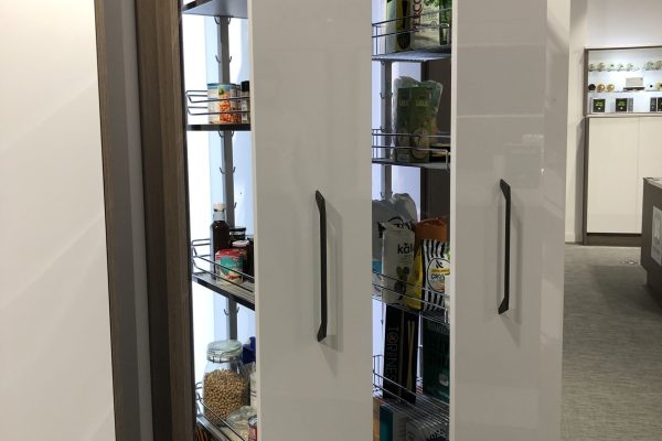 Tall Larder cupboards and trolleys storage solution
